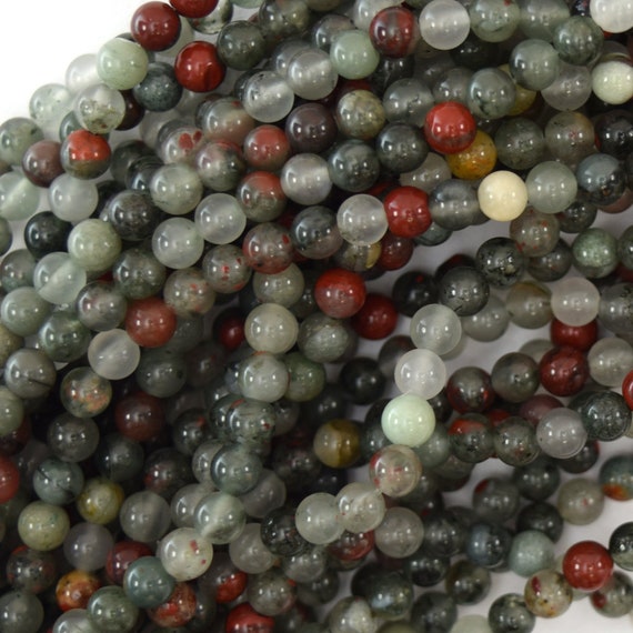 4mm African blood agate round beads 15.5 strand 40106 | Etsy