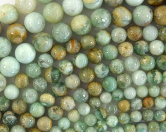 Natural Green Fluorite Root Round Beads Gemstone 15.5" Strand 6mm 8mm 10mm