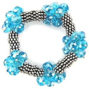 Kristall silber vergoldet Gänseblümchen Stretch Armband 7&quot; Zirkon 11833