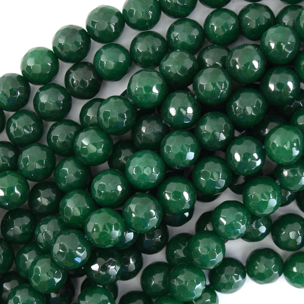 Venda All'ingrosso Perline Rotonde Di Avventurina Verde Sfaccettata In Pietra Naturale Da 15,5 "Scegli La Dimensione 4 6 8 10 12 Mm Per La Creazione Di Gioielli (F00162 - Foto 6