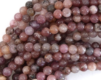 Natural Light Purple Lepidolite Round Beads 15.5" Strand 4mm 6mm 8mm 10mm 12mm