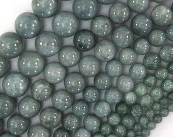 Burma farbige Jade runde Perlen Edelstein 15 "Strang Burma 4 mm 6 mm 8 mm 10 mm 12 mm