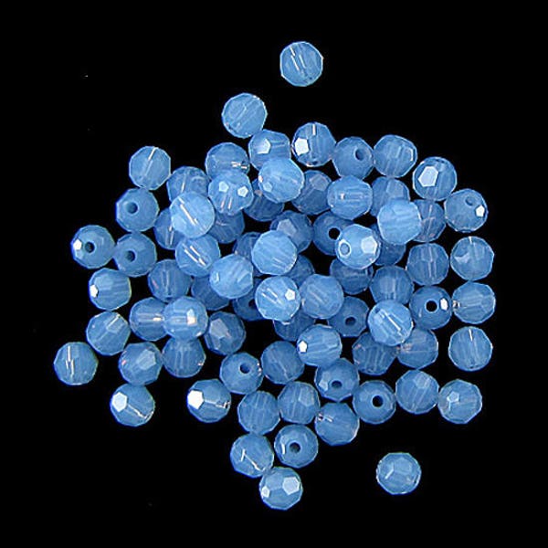 12 4mm Swarovski crystal round 5000 Aire blue opal 17514