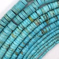 Blue Turquoise Heishi Disc Beads Gemstone 15.5" Strand 3mm 4mm 6mm 8mm 10mm 12mm