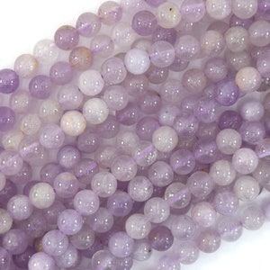 Natural Light Purple Amethyst Round Beads 15.5 Strand 6mm 8mm 10mm S1 image 1