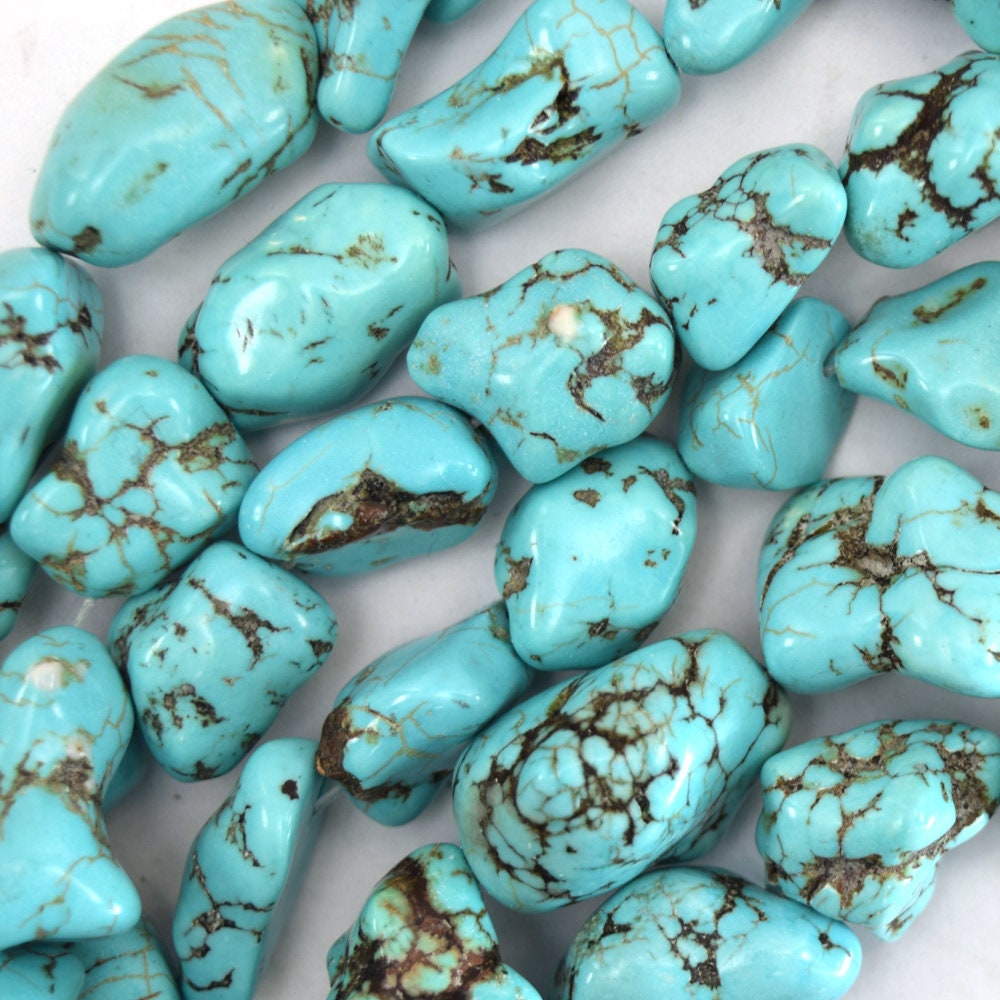 NBEADS About 92 Pcs Turquoise Bead Strands, Floral White Turtle Charms Synthetic Turquoise Beads Gemstone Beads Rock Animal Beads for Jewelry Making