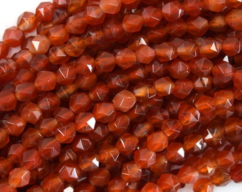TOAOB 100 Pezzi 8mm Corniola Pietra Naturale Perline Rosso Rotondo Energetica Sciolte Gemma Per Ciondolo Collana Bracciale Anello Fai Da Te Creazione - Foto 2