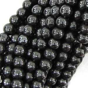 Natural Magnetic Hematite Round Beads 15" Strand 4mm 6mm 8mm 10mm 12mm 4mm