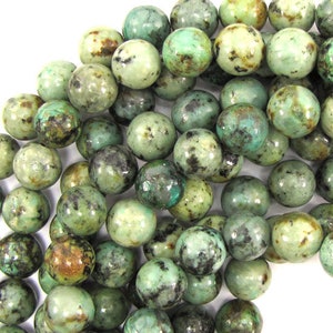 12mm african turquoise round beads 15.5" strand 30016