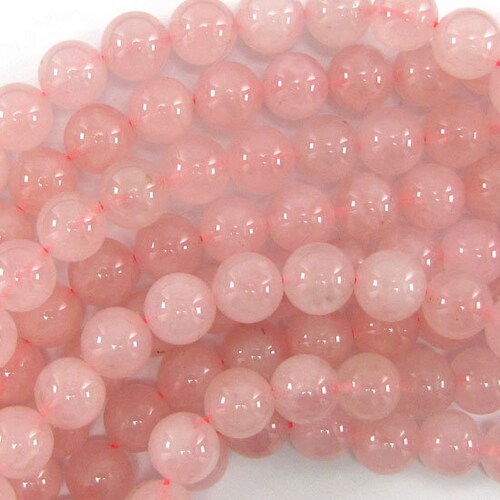 10mm Pink Rose Quartz Round Beads 15 Strand Etsy