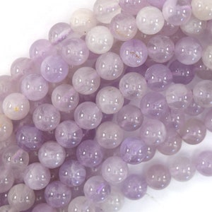 Natural Light Purple Amethyst Round Beads 15.5 Strand 6mm 8mm 10mm S1 image 2