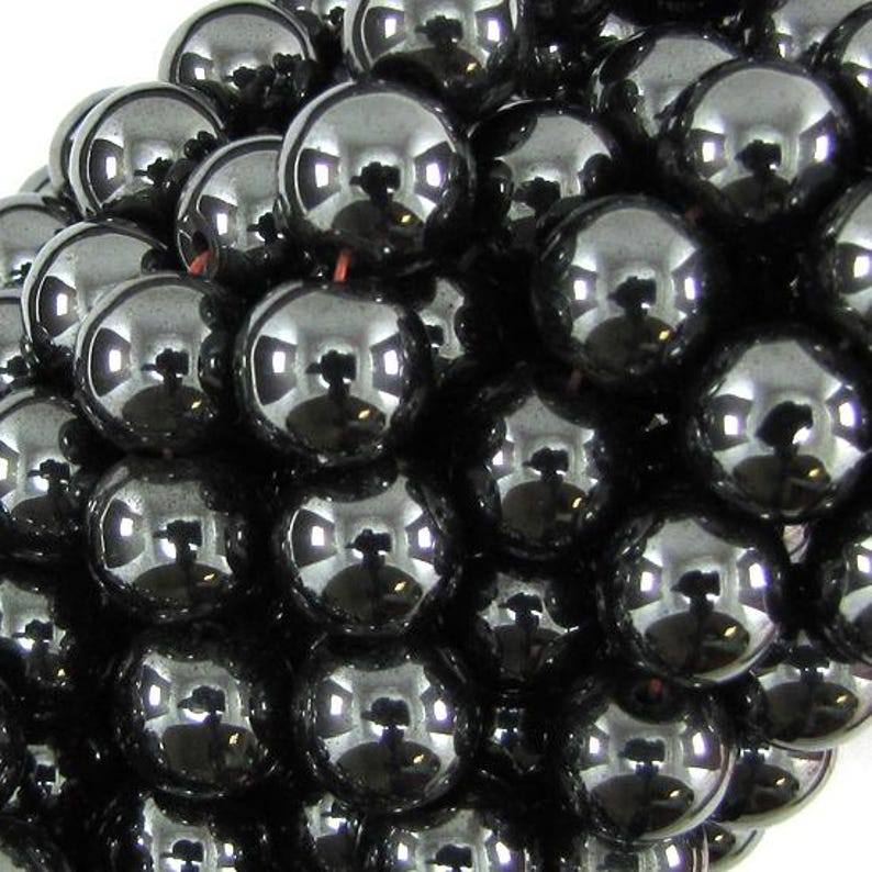 Natural Magnetic Hematite Round Beads 15" Strand 4mm 6mm 8mm 10mm 12mm 10mm