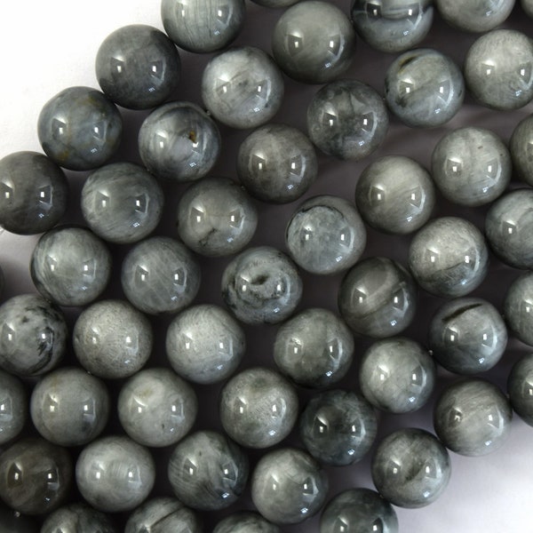 AA Natural Gray Hawk Eye Round Beads 15.5" Eagle Eye 4mm 6mm 8mm 10mm 12mm S1