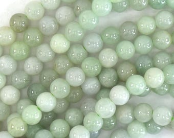 Natürliche Burma Jadeit Jade Runde Perlen 15,5 "Burma 3 mm 4 mm 6 mm 8 mm 10 mm 12 mm S2
