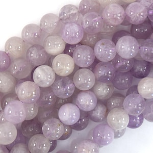 Natural Light Purple Amethyst Round Beads 15.5 Strand 6mm 8mm 10mm S1 image 3