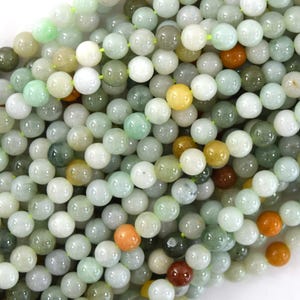 Natural Burma Jadeite Jade Round Beads Gemstone 15.5&quot; Burmese 6mm 8mm 10mm S1