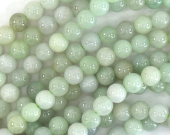 Natural Burma jadeite Jade Round Beads 15.5"Burmese 3mm 4mm 6mm 8mm 10mm 12mm S2