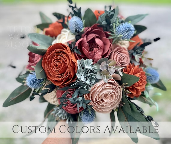 Fall in Cody Wood Wedding Bouquet / Rustic Boho Bridal Bride