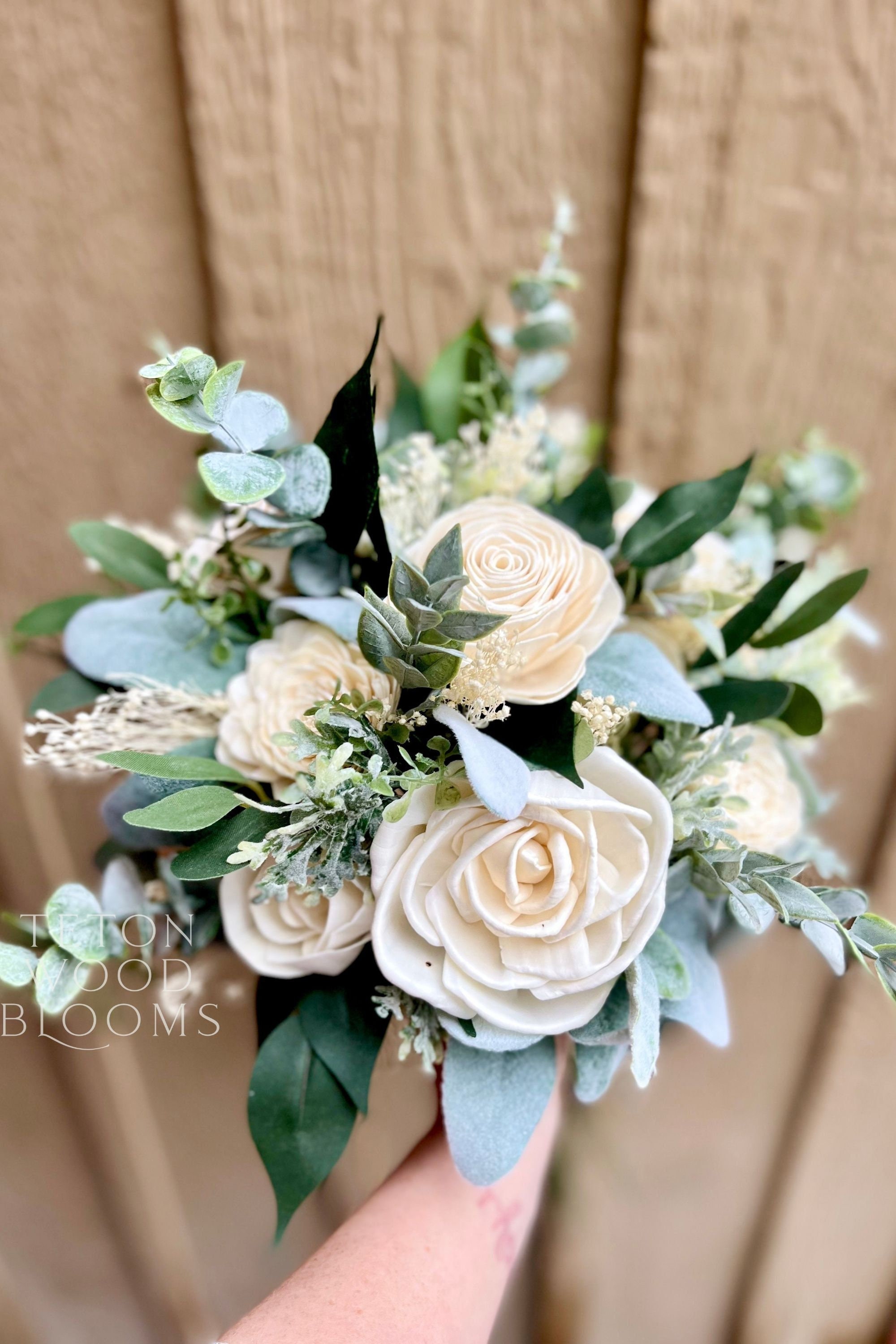 Green And White Wedding Bouquets