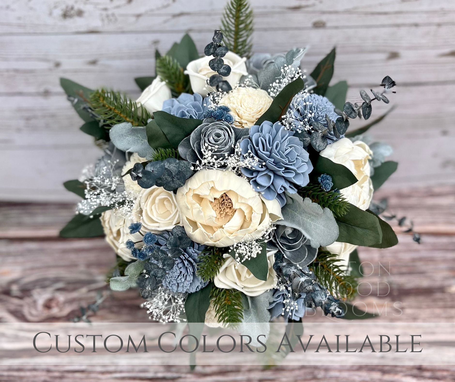 Dusty Blue Silver Bouquet