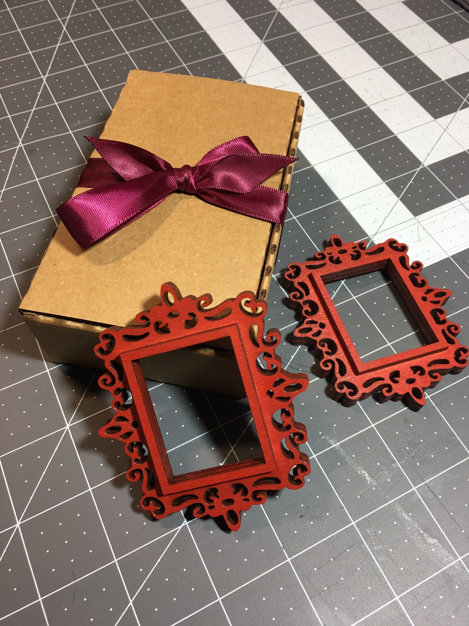 Mini Wooden Laser Cut Frames Etsy