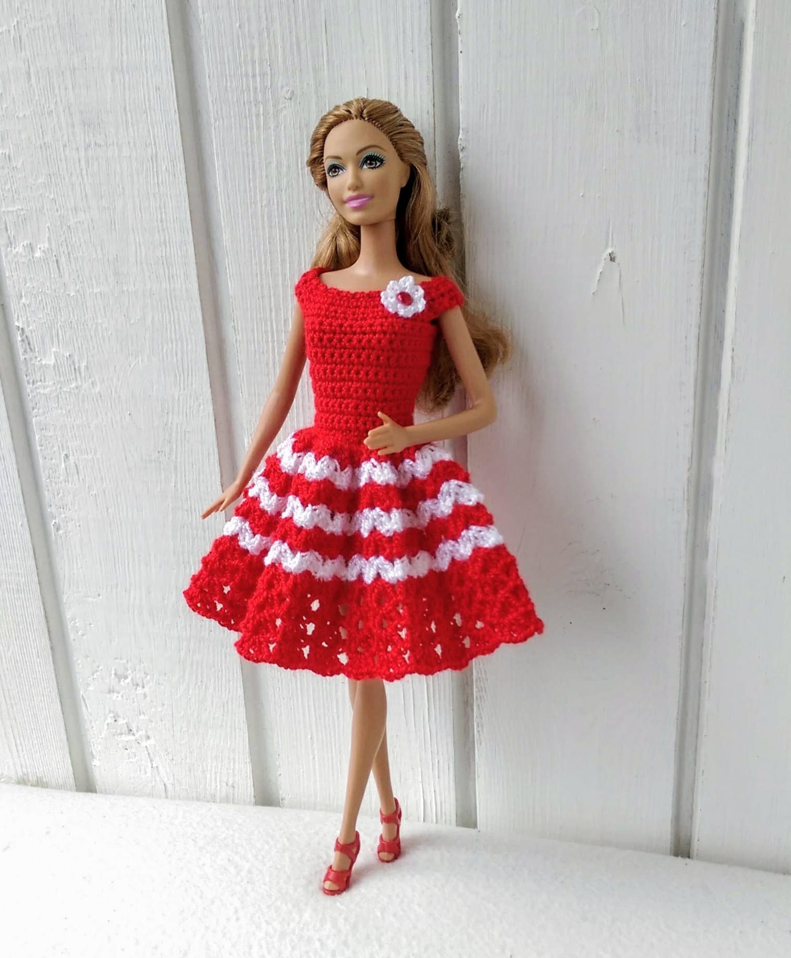 Barbie Clothes Barbie Crochet Dress For Barbie Doll Etsy