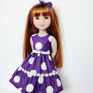 Handmade Doll Dress for Ruby Red Fashion Friends dolls, Doll Outfit Set – Knitted, Crocheted, Sewn Clothes for doll, Dress for doll 14-14.5"
