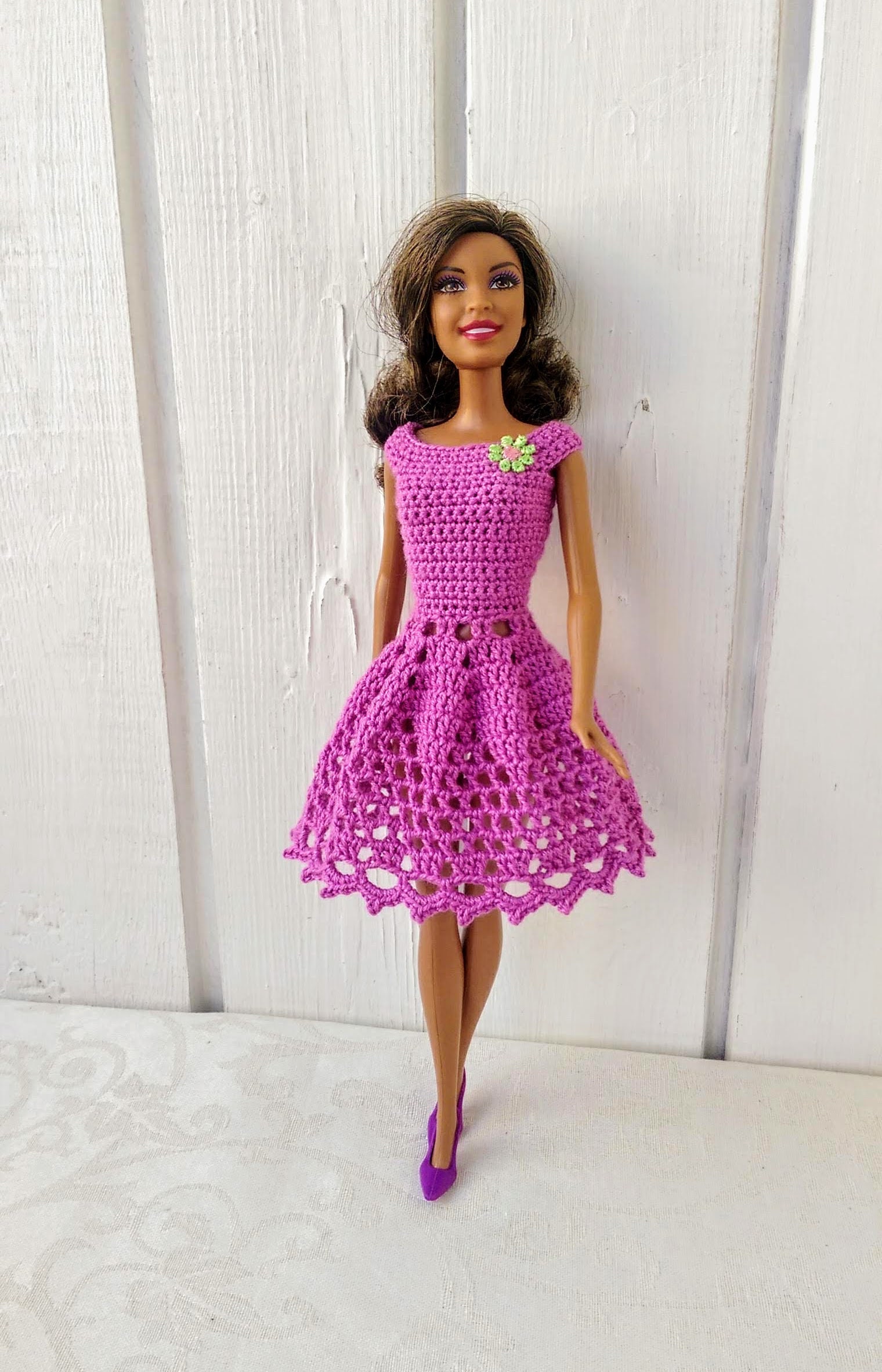 Barbie ropa Barbie crochet vestido para muñeca - Etsy España