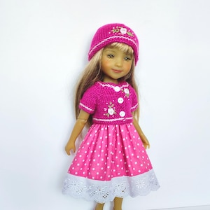 Handmade Doll Dress for Ruby Red Fashion Friends dolls, Doll Outfit Set – Knitted, Crocheted, Sewn Clothes for doll, Dress for doll 14-14.5"