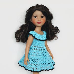 Handmade Doll Dress for Ruby Red Fashion Friends dolls, Doll Outfit Set – Knitted, Crocheted, Sewn Clothes for doll, Dress for doll 14-14.5"