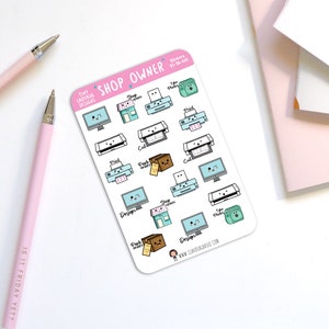 Shop Owner Sticker Sheet