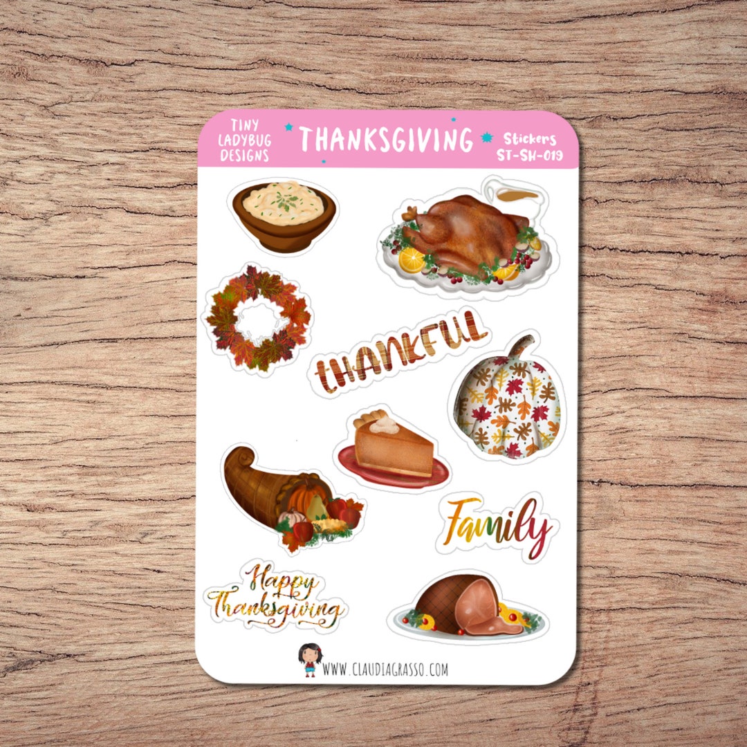 Thanksgiving Planner Sticker Sheet - Etsy