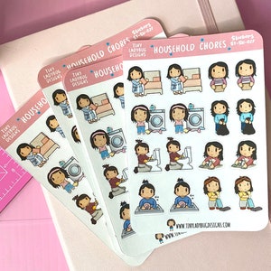 Household Chores Planner Sticker Sheet
