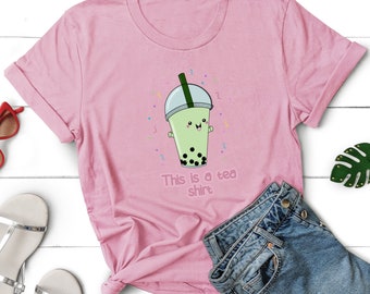Kawaii Boba Tea T-shirt – Matcha Bubble Milk