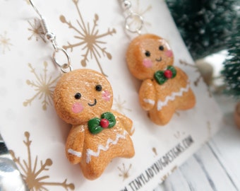 Gingerbread Man Cookie Earrings or Charm