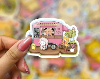 Cute Coffee Cafe and Friends Sticker