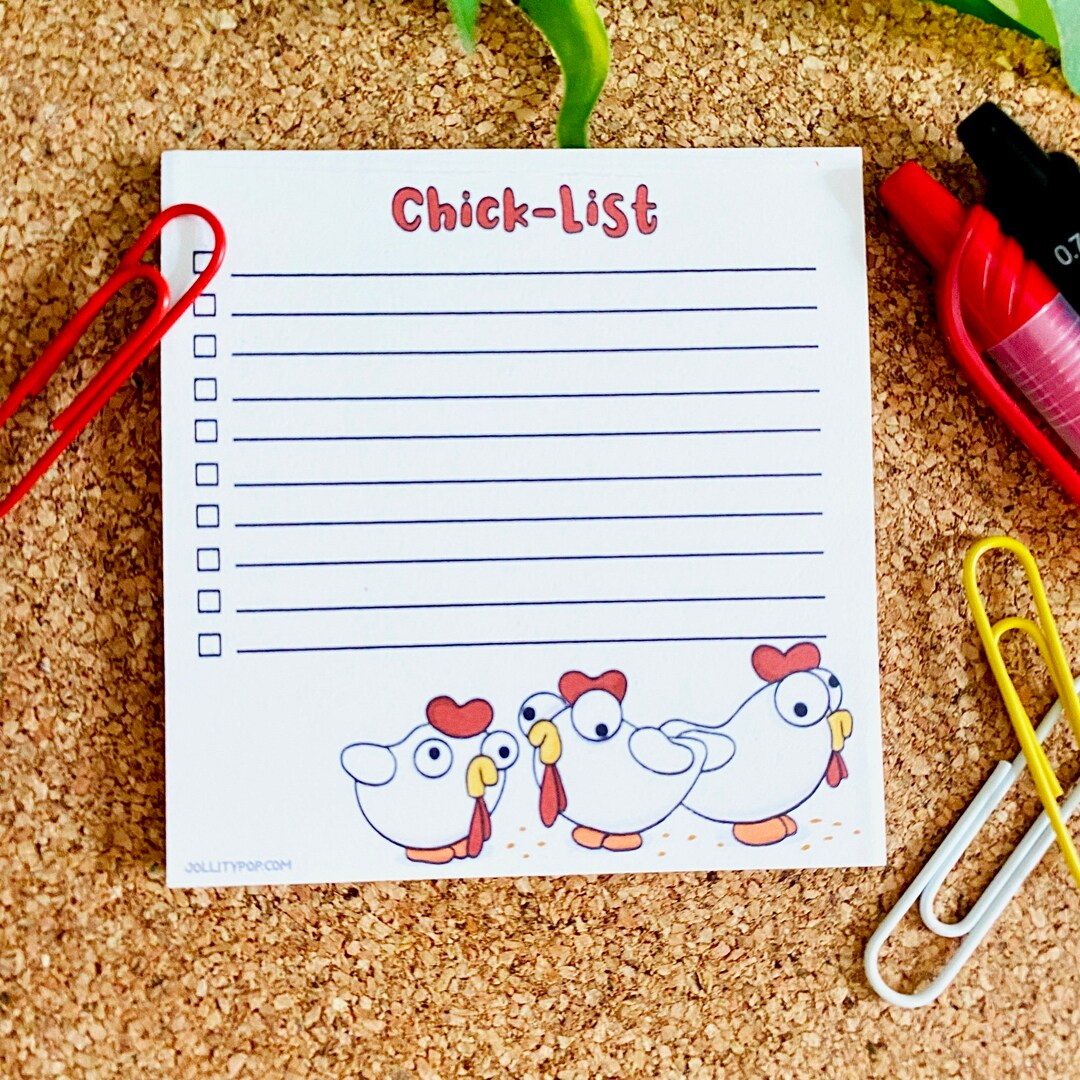 Handmade Chick List Notepad- Memo Pad - Etsy