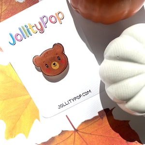 Handmade Shrink Plastic Bear Pin