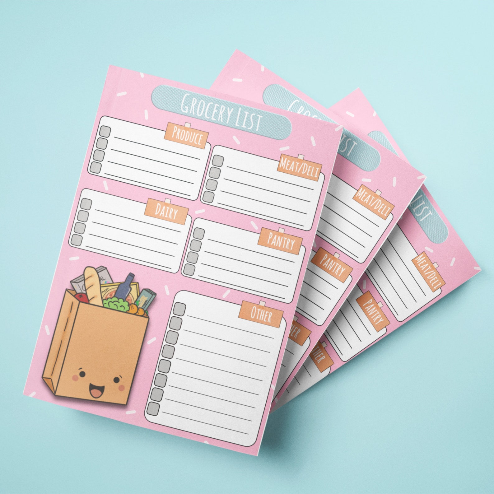 Grocery List Notepad Etsy