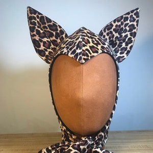 Leopard Hood | Leopard Bonnet | Vintage Leopard Hood | Leopard Print