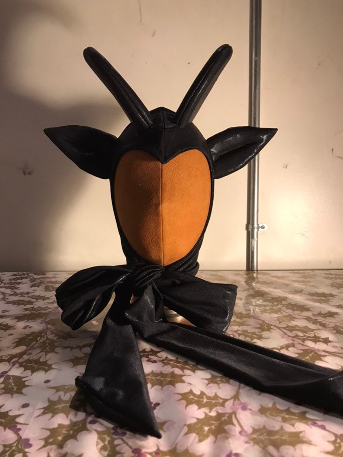 Shiny Goat Hood With Ties Etsy