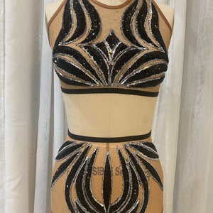 Space Sci-Fi Costume | Sequin costume | Rhinestone Costume | Bra and Shorts | Aerial | Dance | Circus | Drag | Pole | Contortion