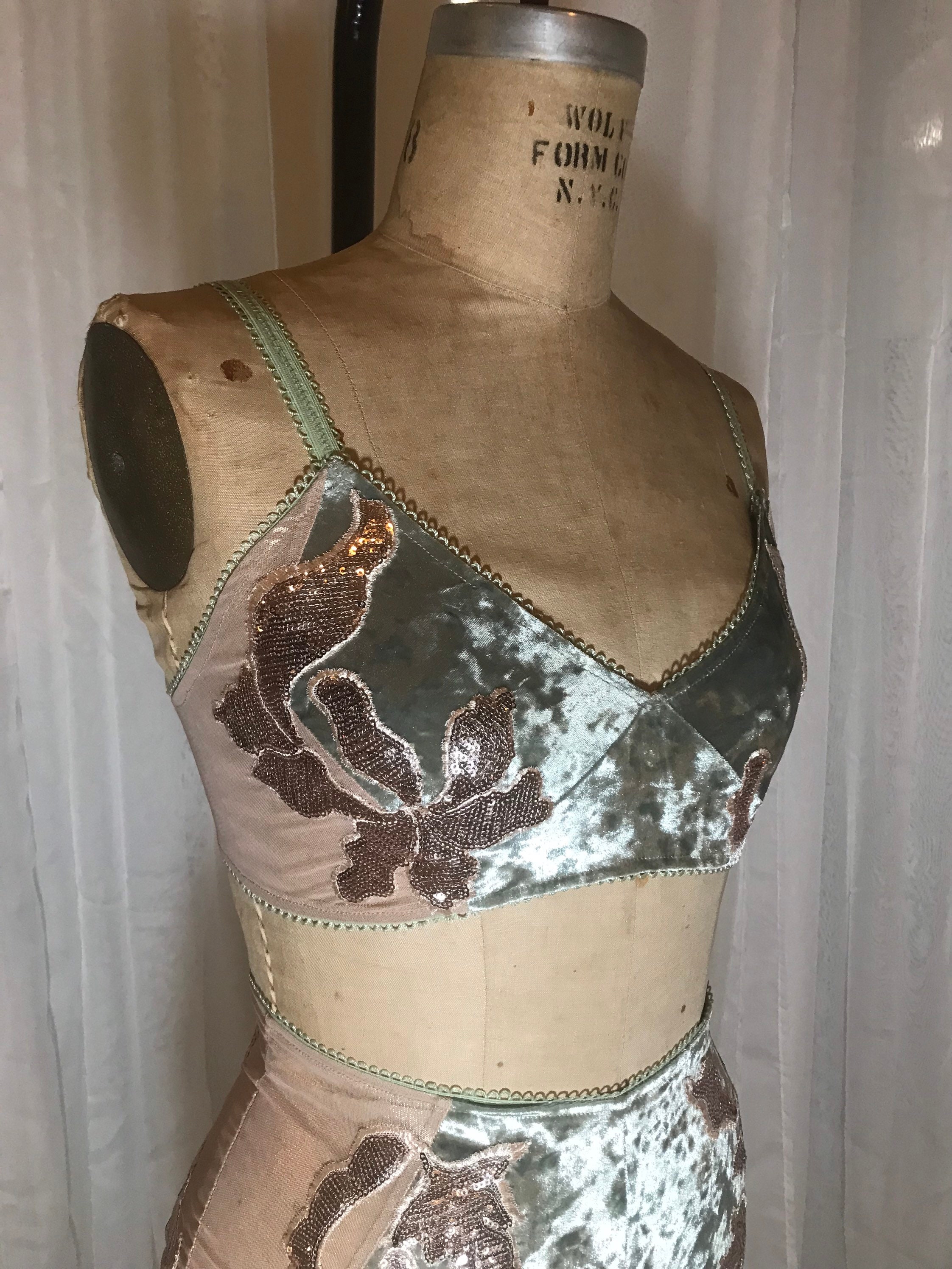 rose gold sequin bralette