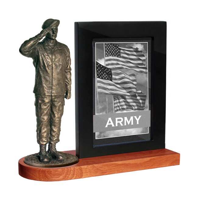 Army Photo Frame 4x6 photo frame with a 7 inch statue of an Etsy