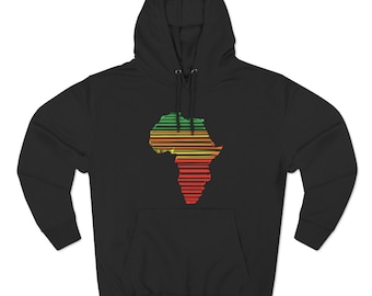 Africa Continent | Unisex Hoodie - Vibrant Striped Continent
