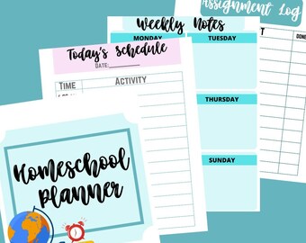 Printable Homeschool Planner Letter Size | Homeschool Calendar | Printable Homeschool PDFs