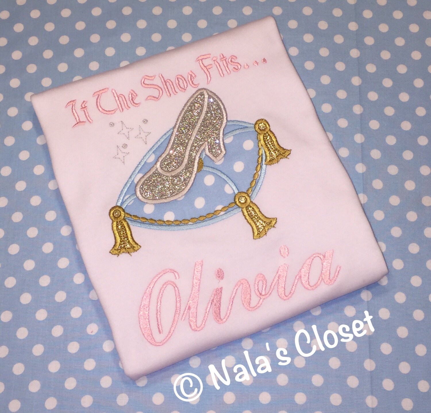 Glass Slipper On Pillow Applique Shirt Etsy