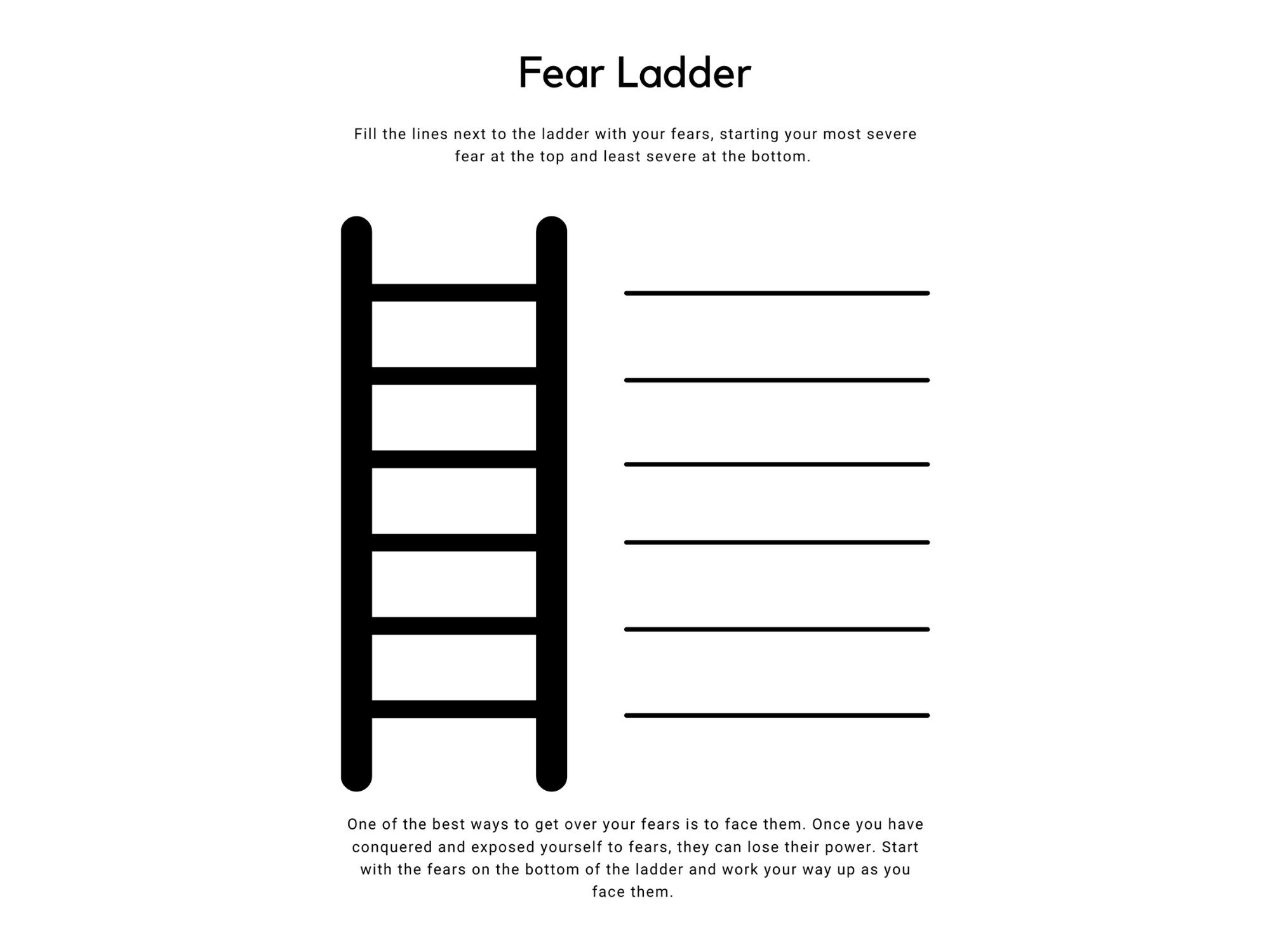 Anxiety Therapy Worksheet: Self-help Pages, Digital Mental Health Pages