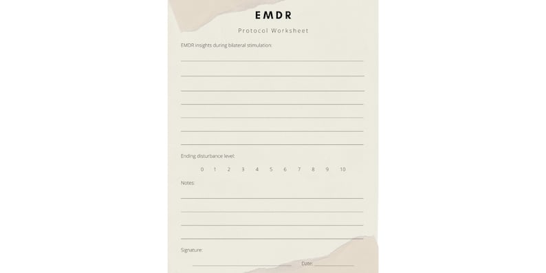 Emdr Note EMDR Therapy Note: EMDR Protocol, Trauma Worksheet, Therapy Worksheet ...