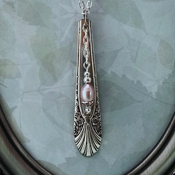 Spoon Necklace, Silverware Jewelry, Spoon Pendant, Vintage Jewelry